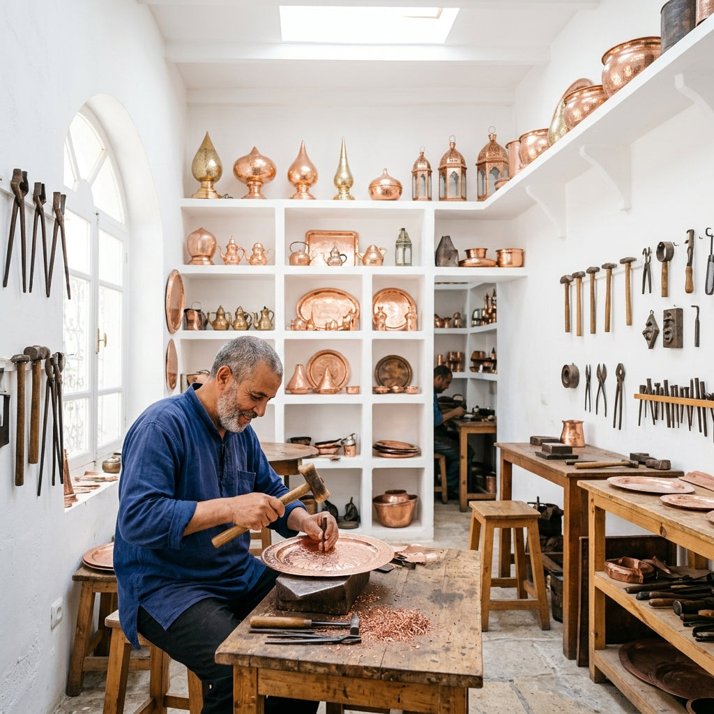 Martelé à la main par nos maîtres artisans